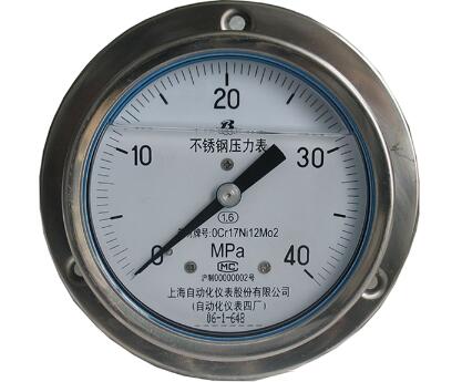 Y-153B-FZ不锈钢耐振压力表-上海自动化仪表